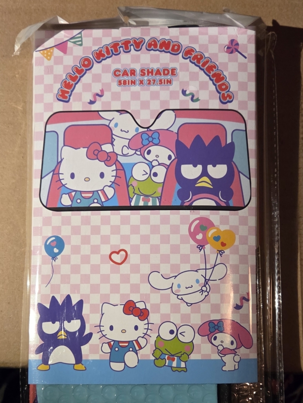 Sanrio Hello Kitty And Friends Pink Driving Sunshade Car Windshield Shade - Picture 3 of 5